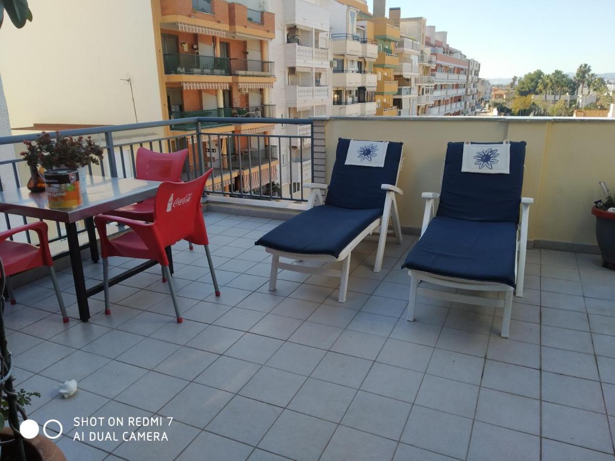 Habitacion Familiar En Un Atico Con Gran Terraza Y,Cocina ,En La Playa Burriana Exteriör bild